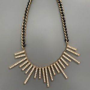 Ann Taylor Gold Sunburst Gem Necklace